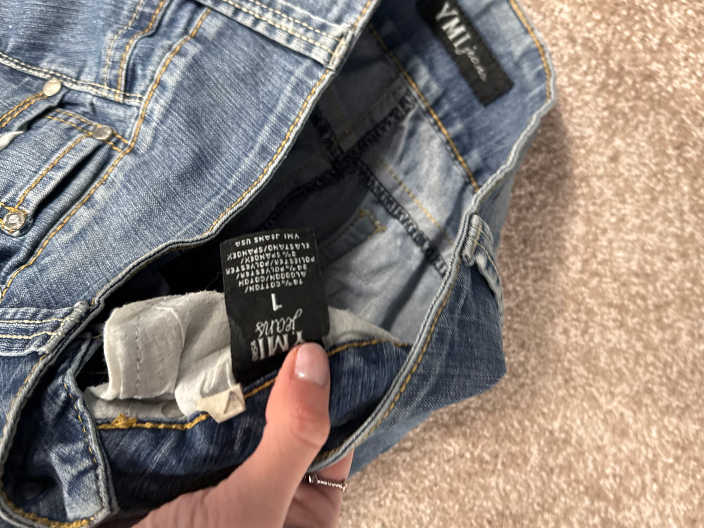 Lavtaljede jeans str: S