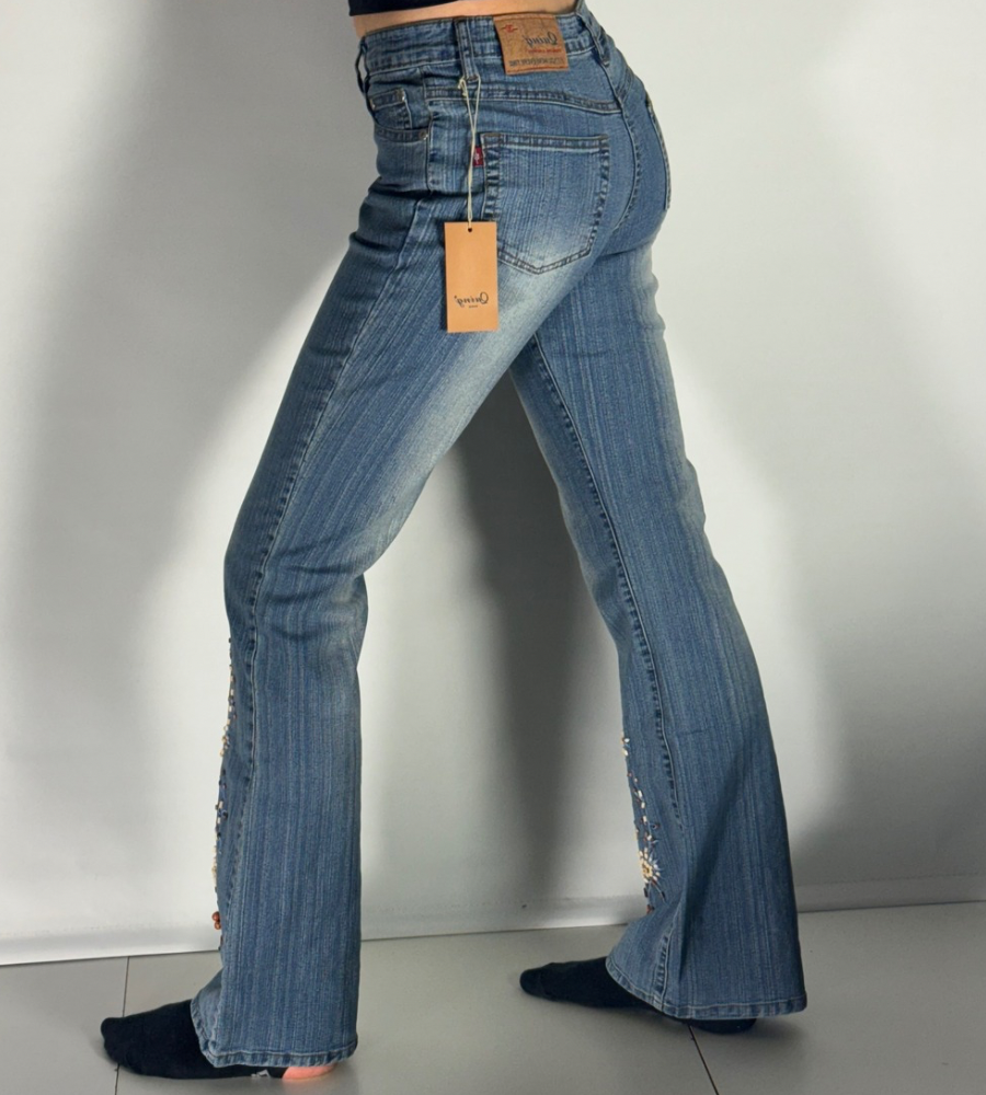 Utsvängda jeans–stl: XS