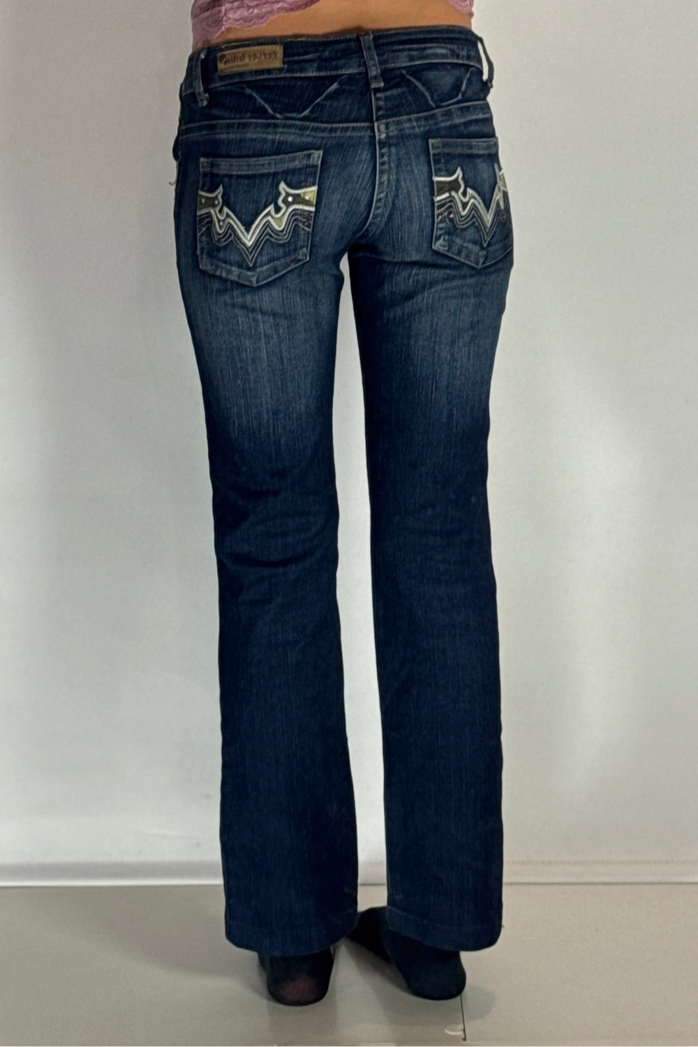 Lågmidjade jeans–stl: S