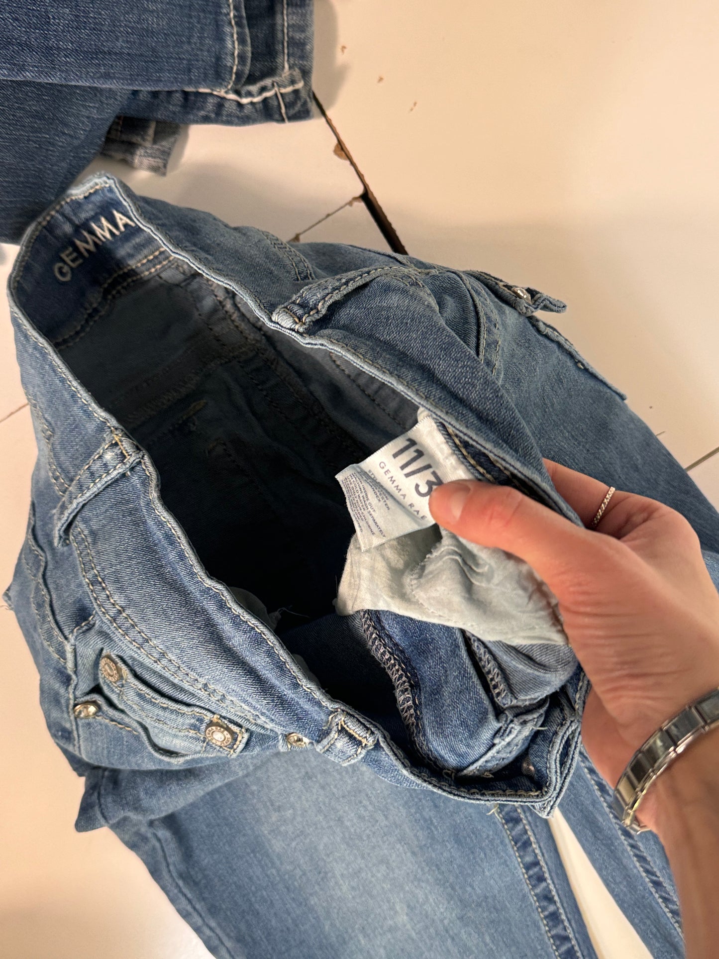 Lavtaljede jeans str: S