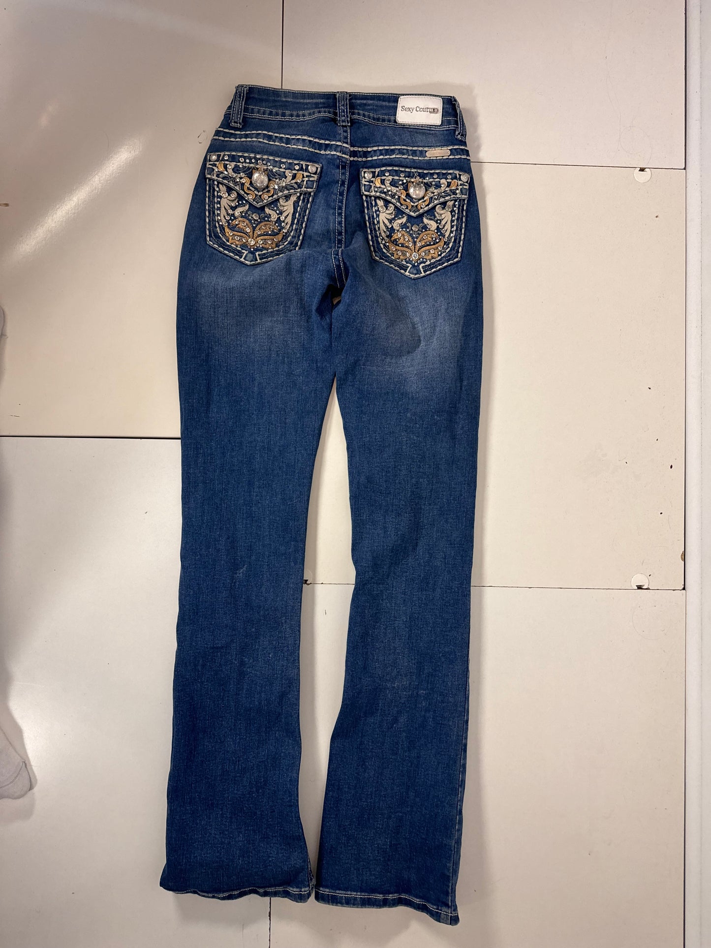 Utsvängda jeans stl: XXS
