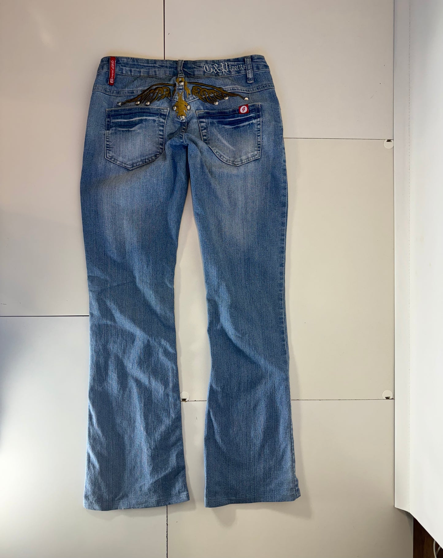 Lågmidjade jeans–stl: XS
