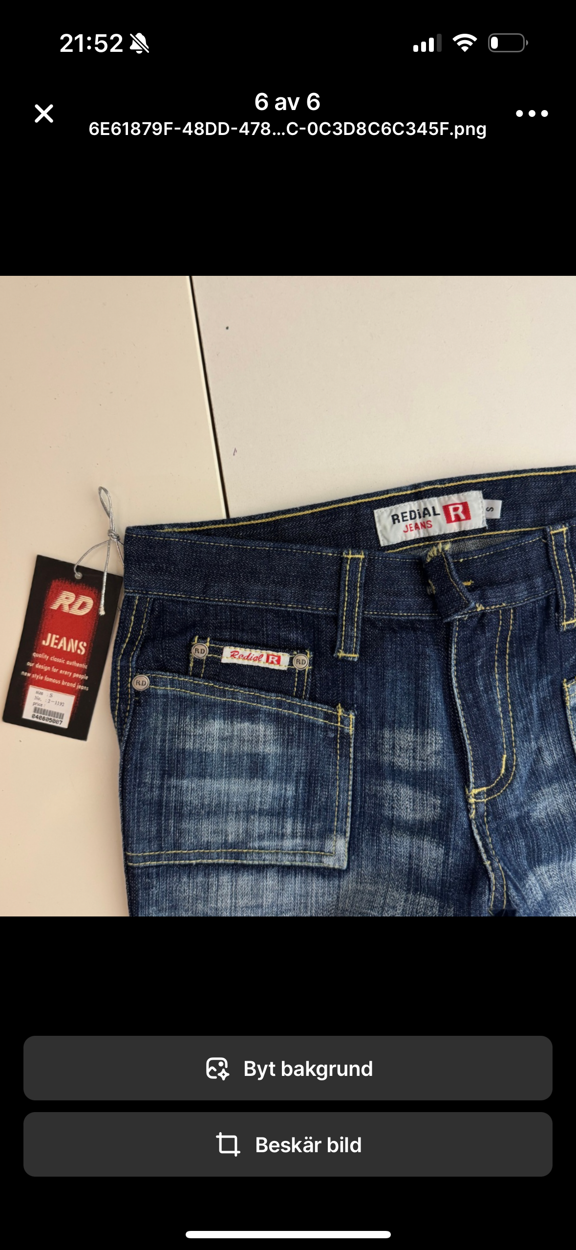 Utsvängda jeans–stl: XS