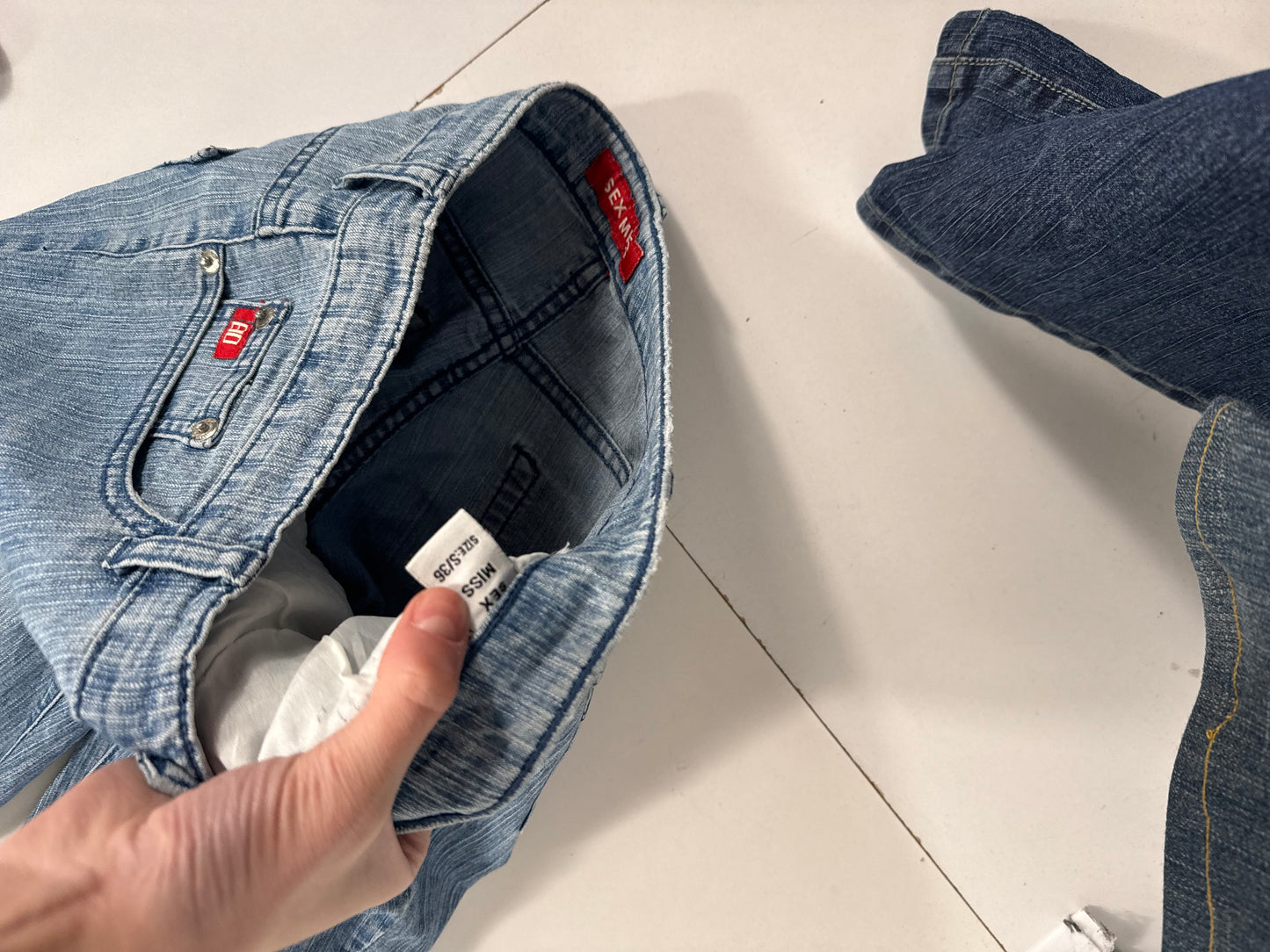 Lavt liv jeans str: XS