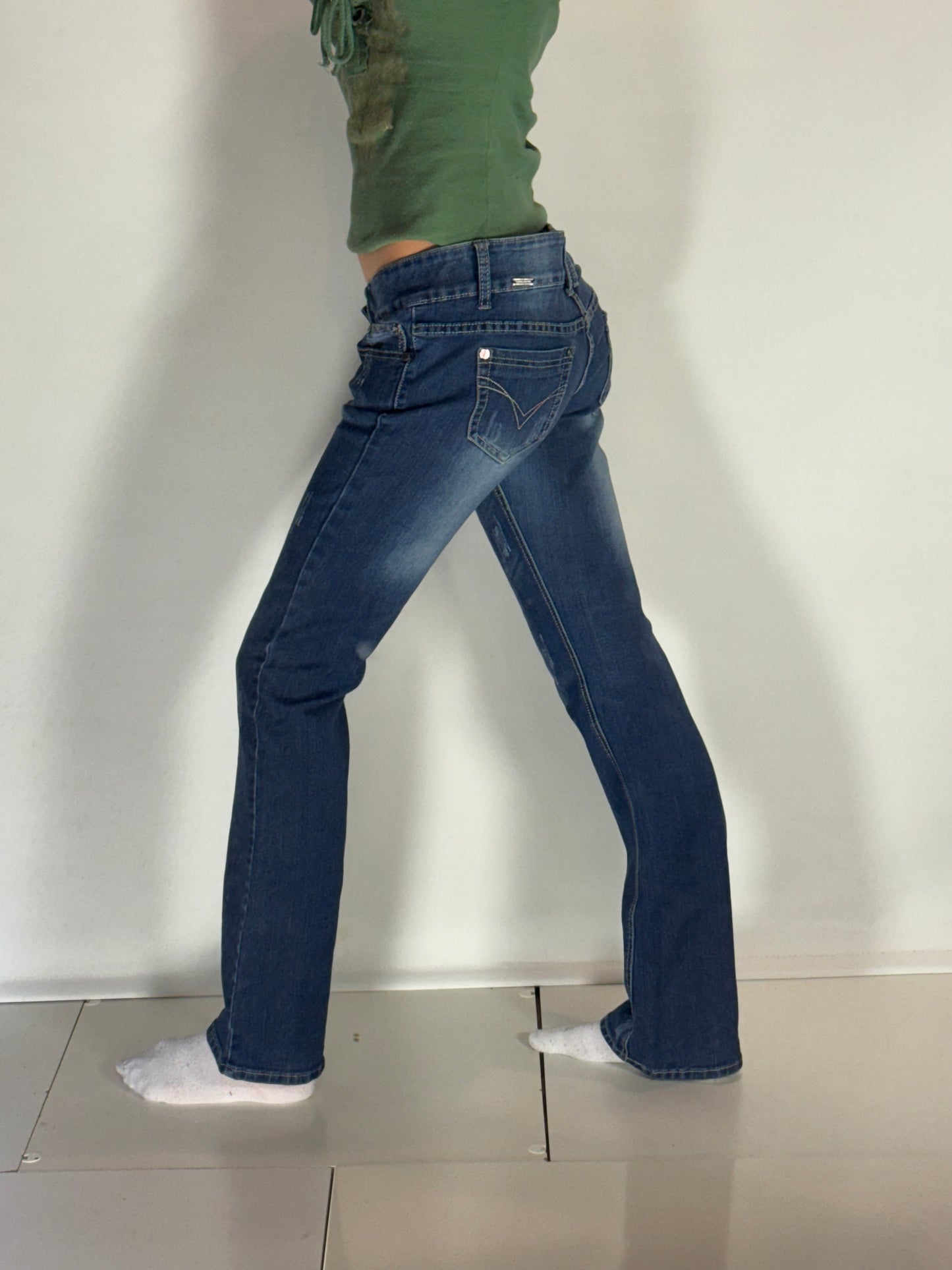 Lågmidjade jeans–stl: M