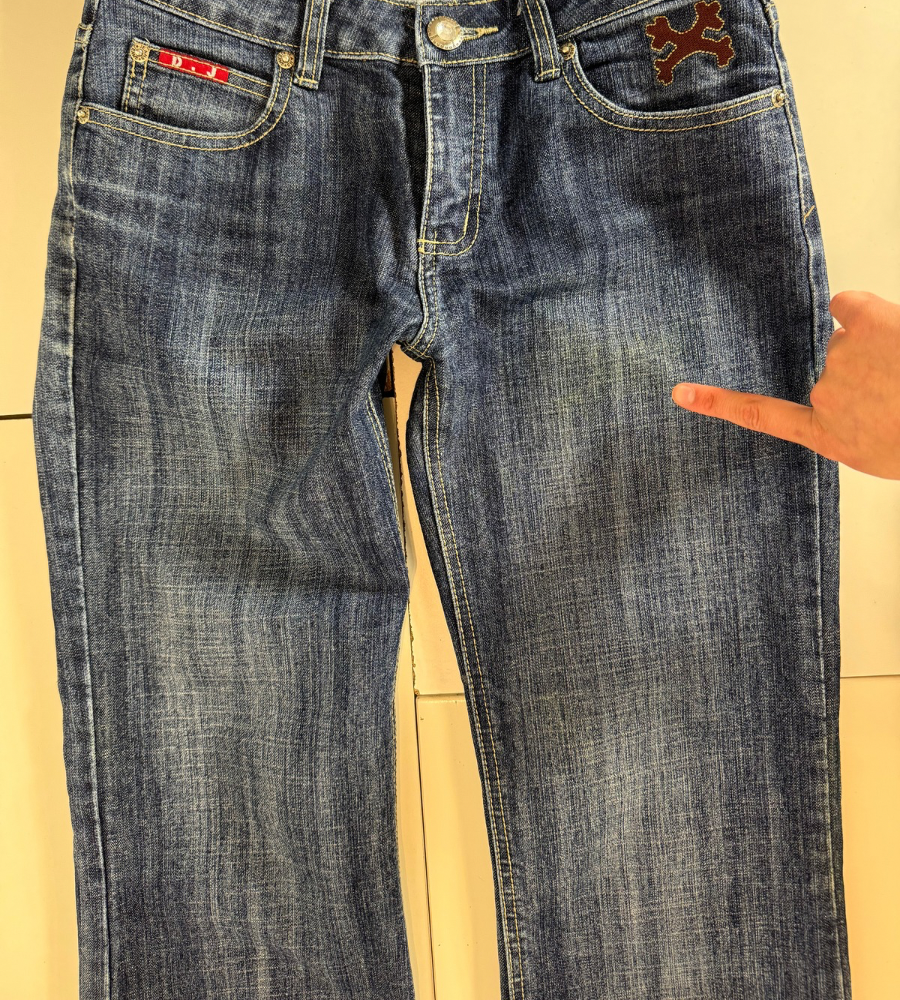 Lågmidjade jeans–stl: XS