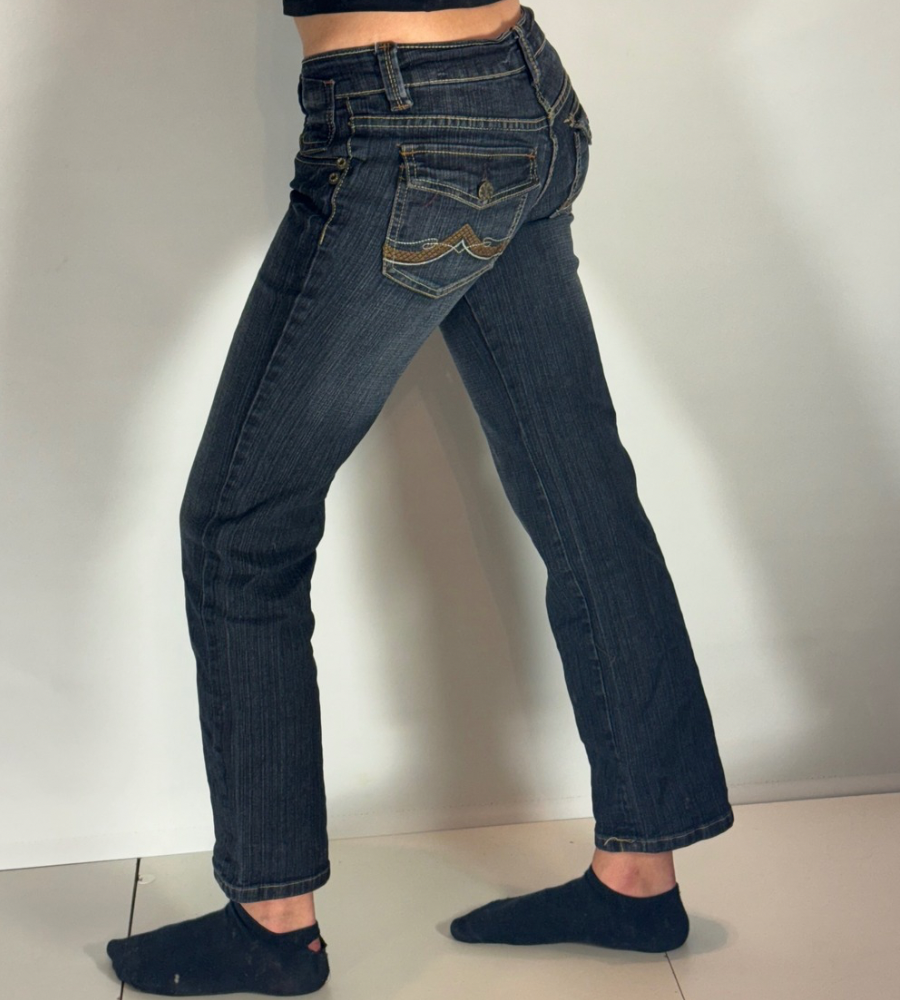 Lågmidjade jeans–stl: XS