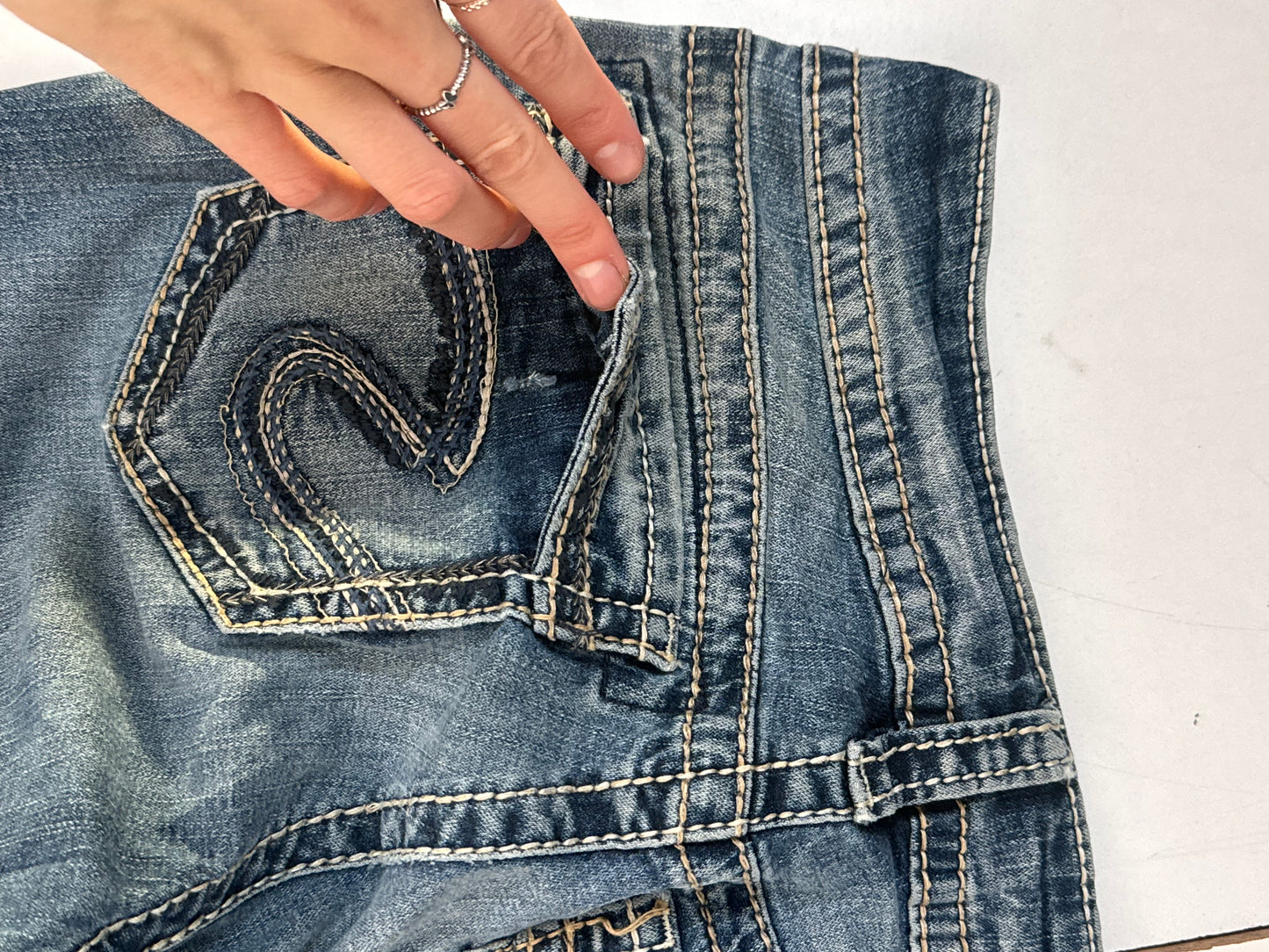 Lavtaljede jeans str: S
