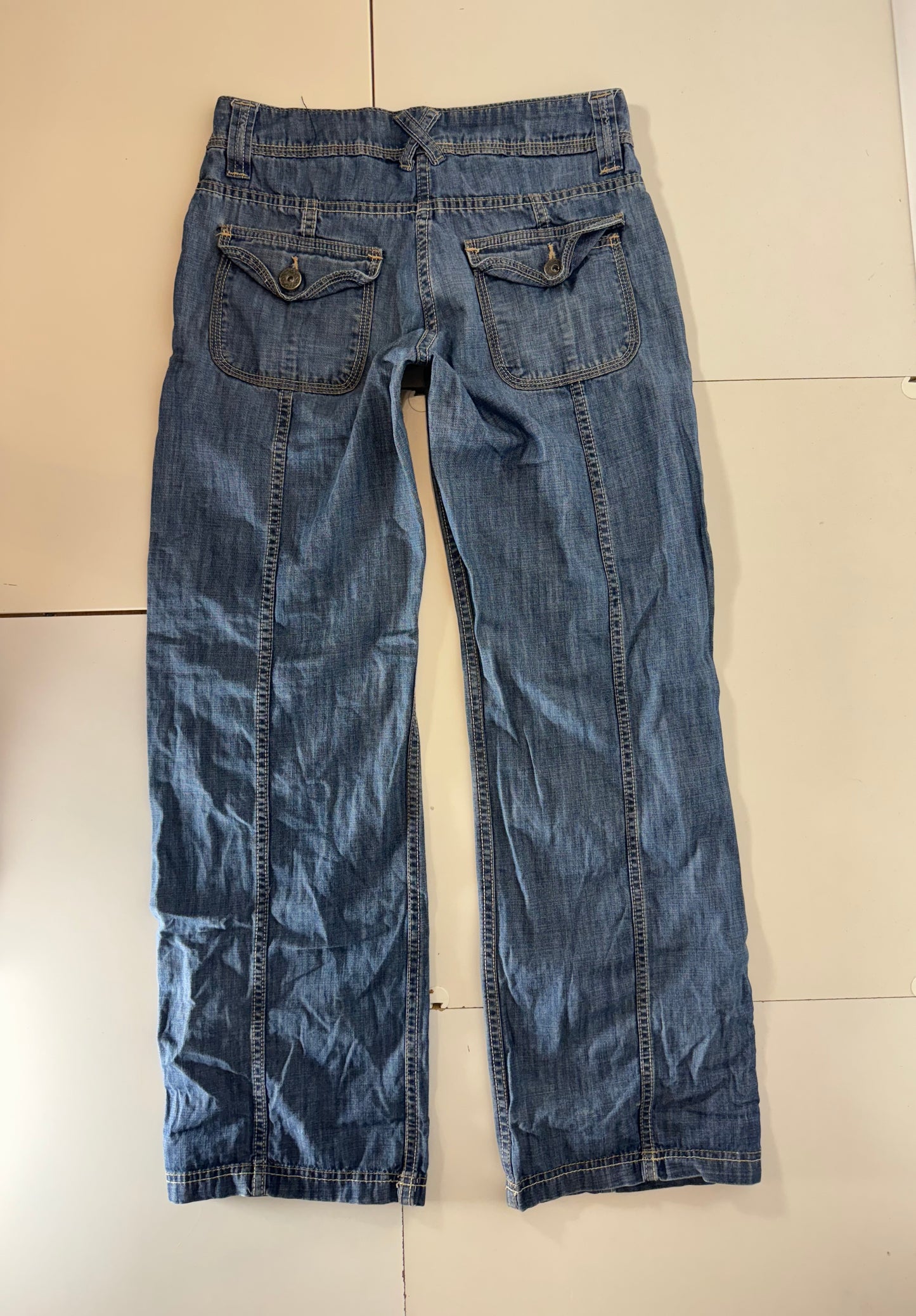 Lågmidjade jeans–stl: S