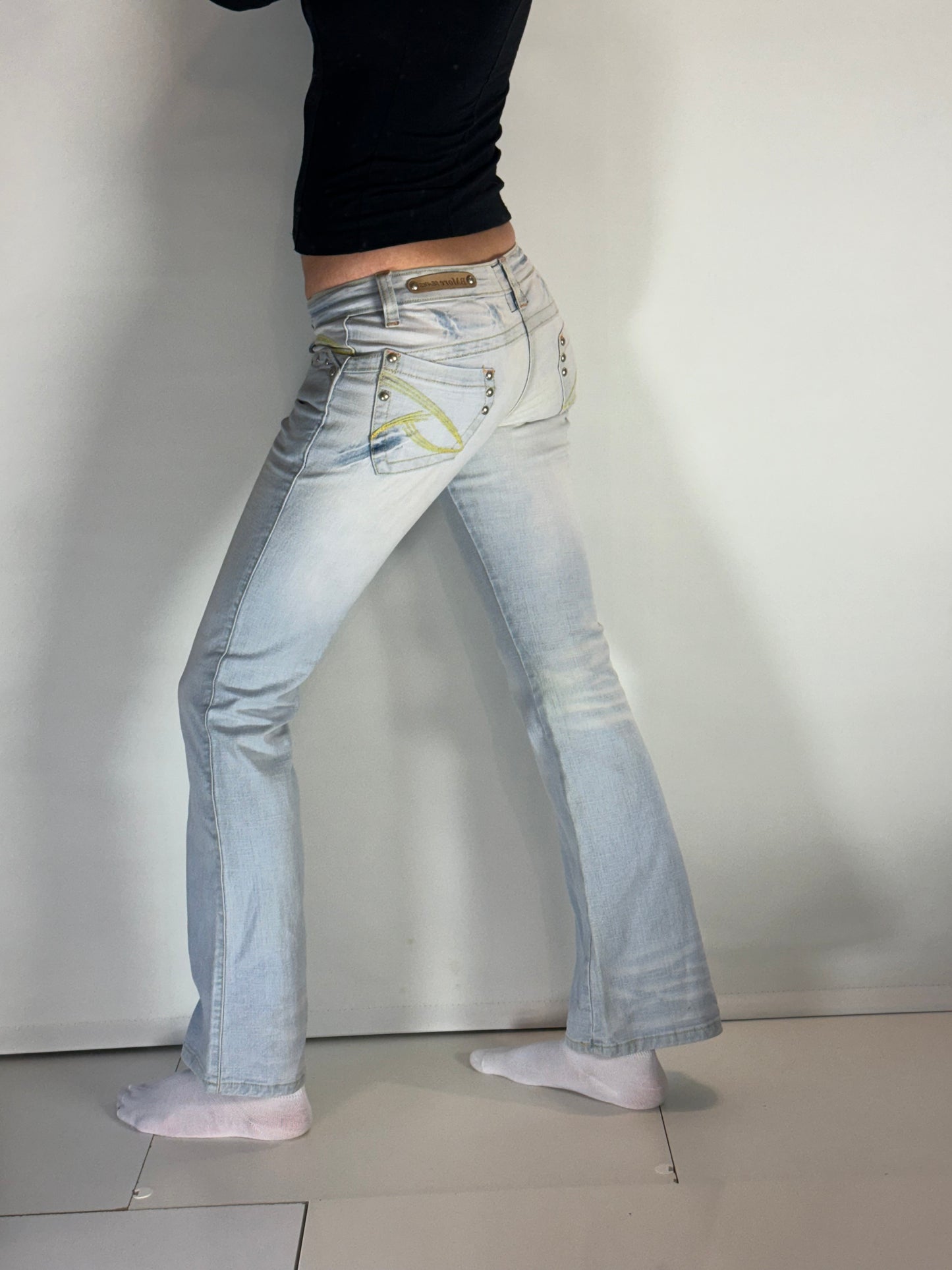 Lågmidjade jeans–stl: XS