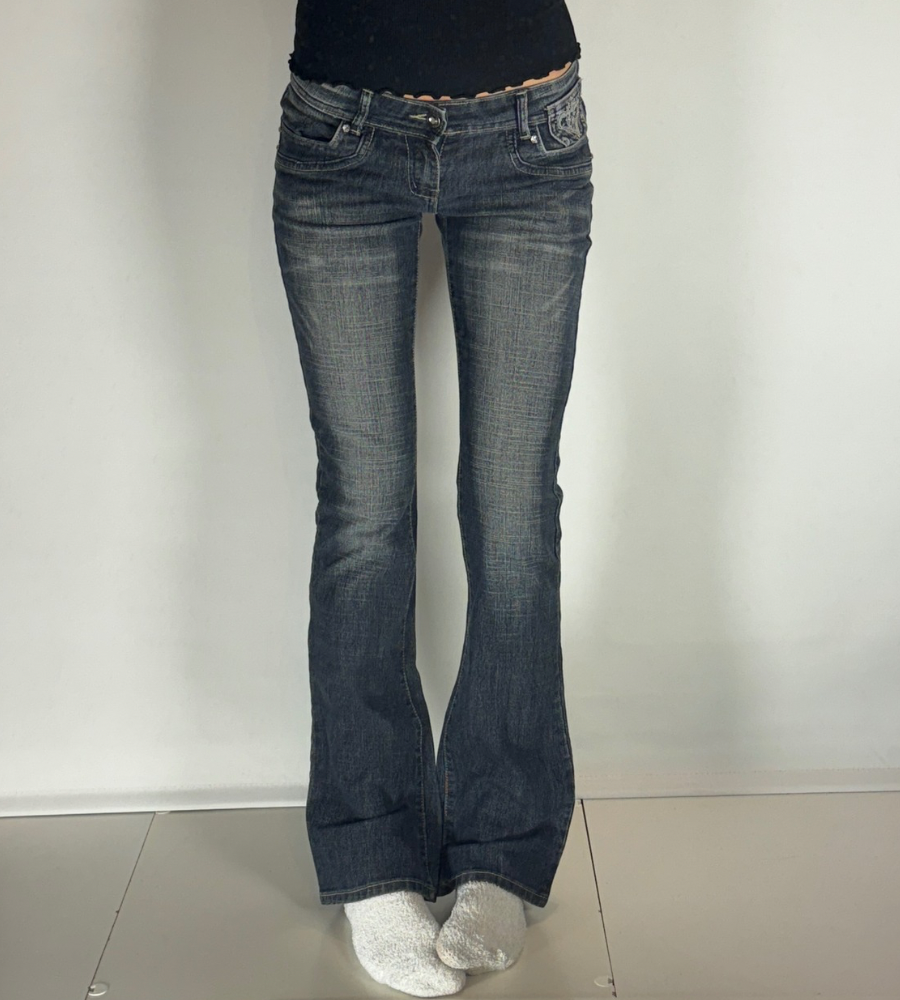 Lågmidjade jeans–stl: XS
