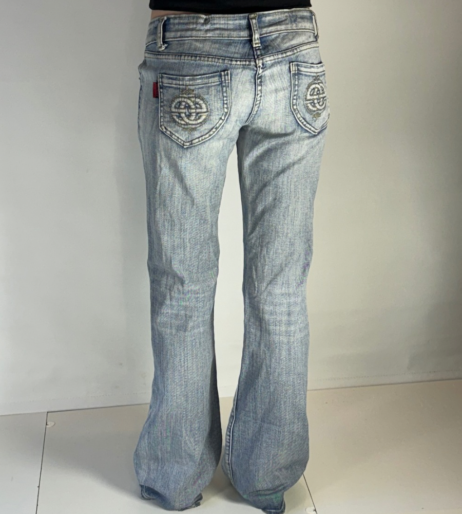 Lågmidjade jeans–stl: S