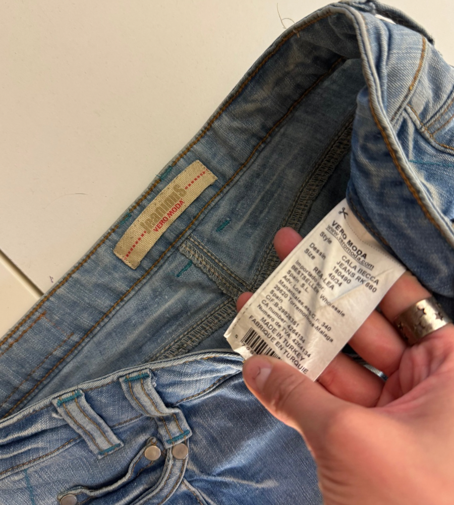Lågmidjade jeans–stl: M