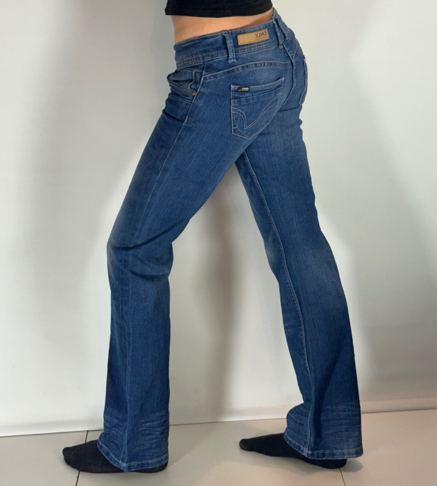 Lågmidjade jeans–stl: S