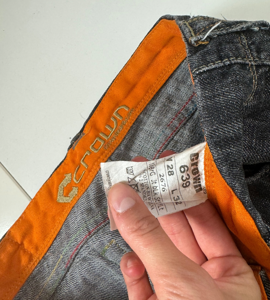 Lågmidjade jeans–stl: S