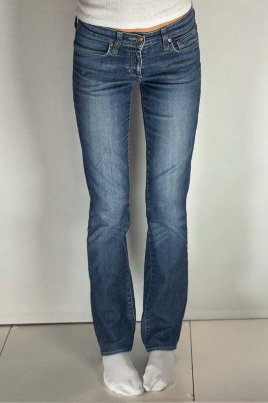 Lågmidjade jeans–stl: S