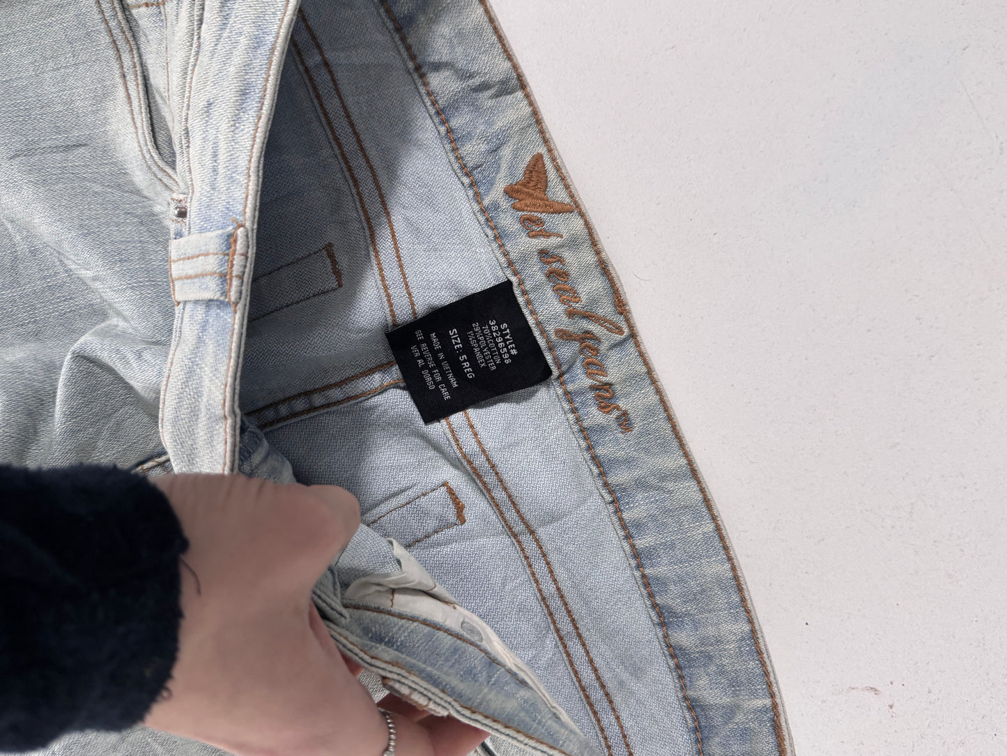 Lavtaljede jeans str: S