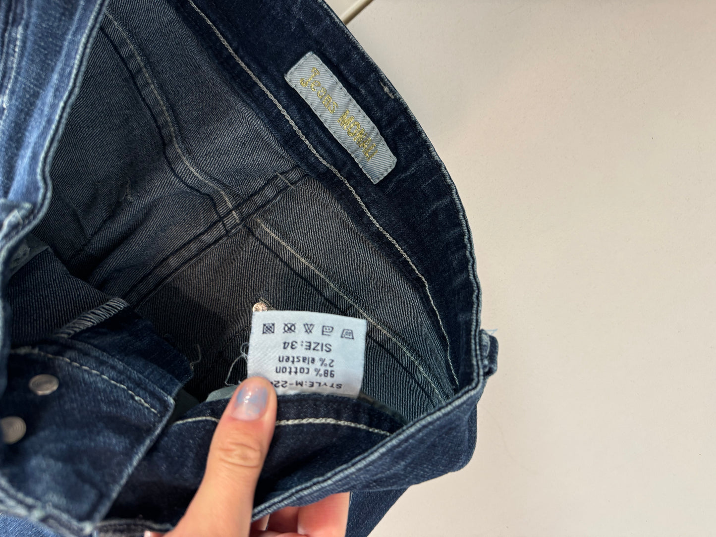 Lågmidjade jeans–stl: XS
