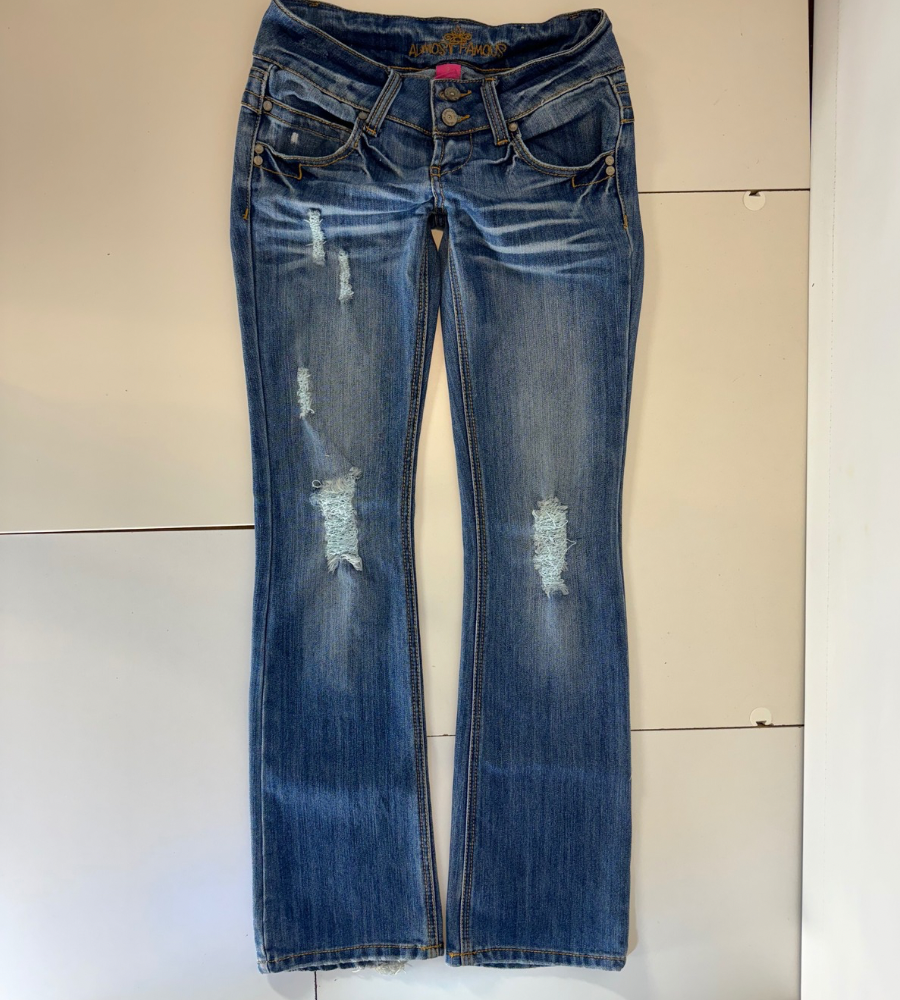 Lågmidjade jeans–stl: XS