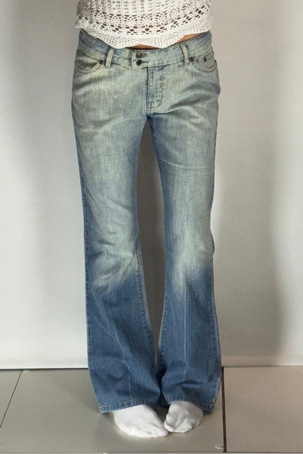 Lågmidjade jeans–stl: S/M