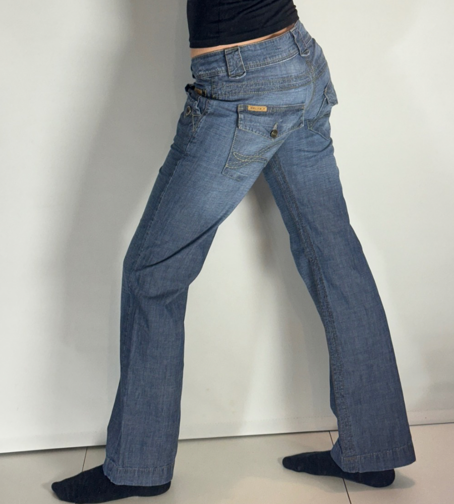 Lågmidjade jeans–stl: XS