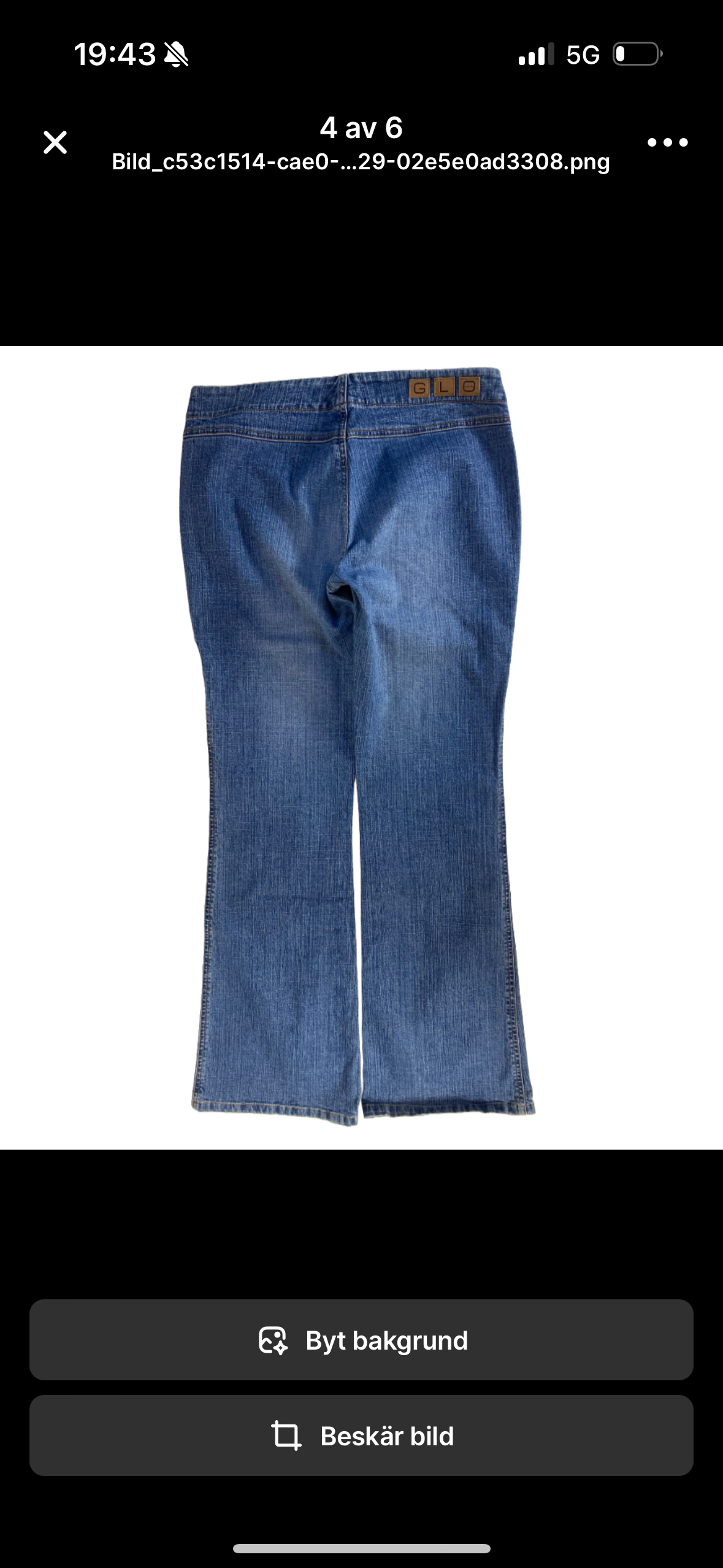 Lågmidjade jeans–stl: S