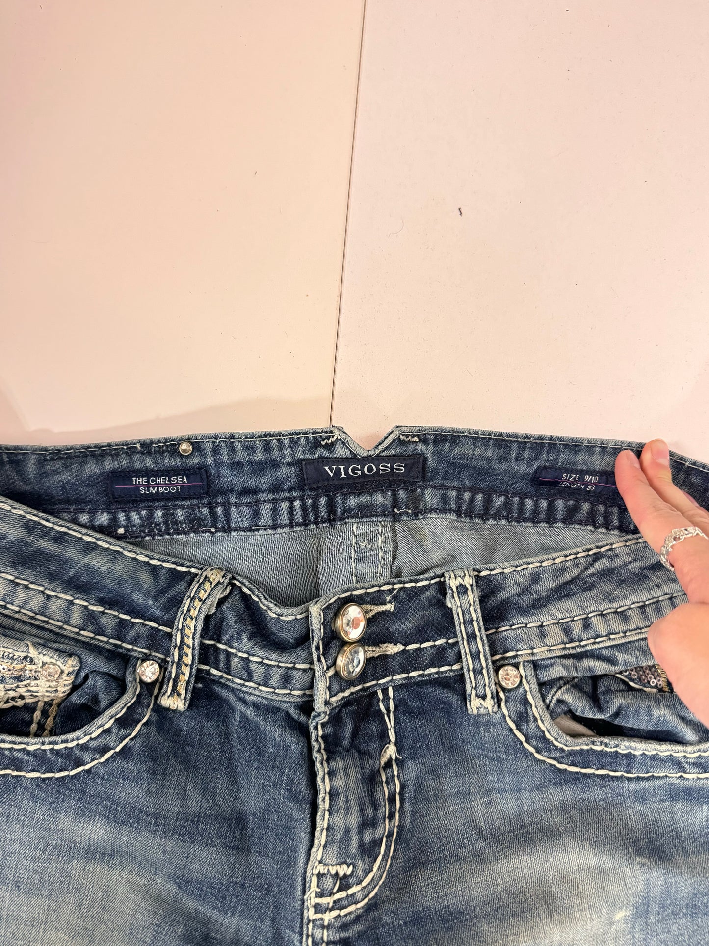 Lågmidjade jeans stl: S