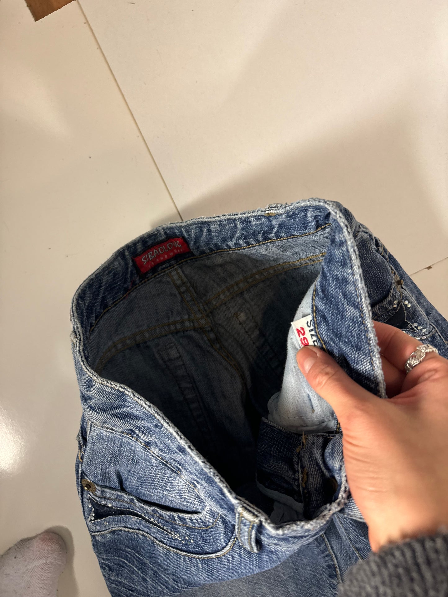 Utsvängda jeans stl: XXS