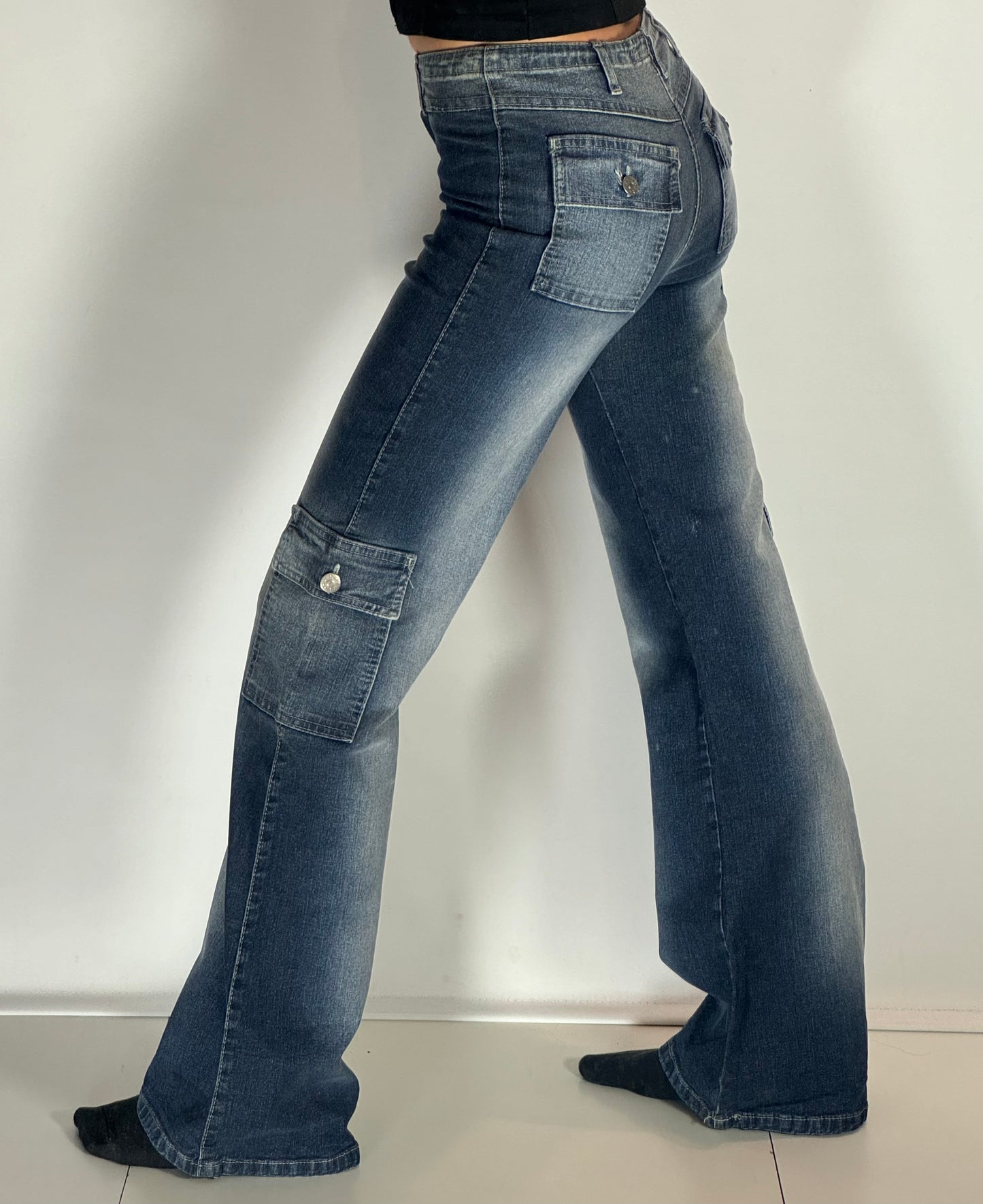 Utsvängda jeans stl: XXS