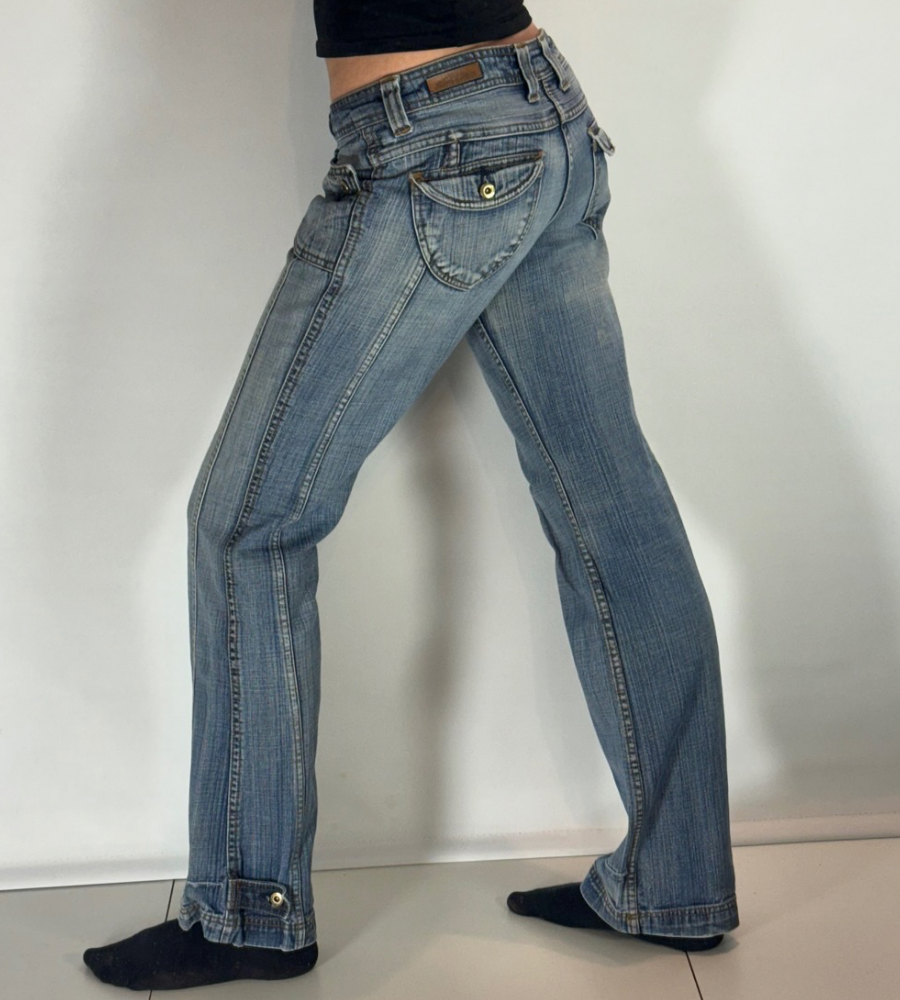 Lågmidjade jeans–stl: S
