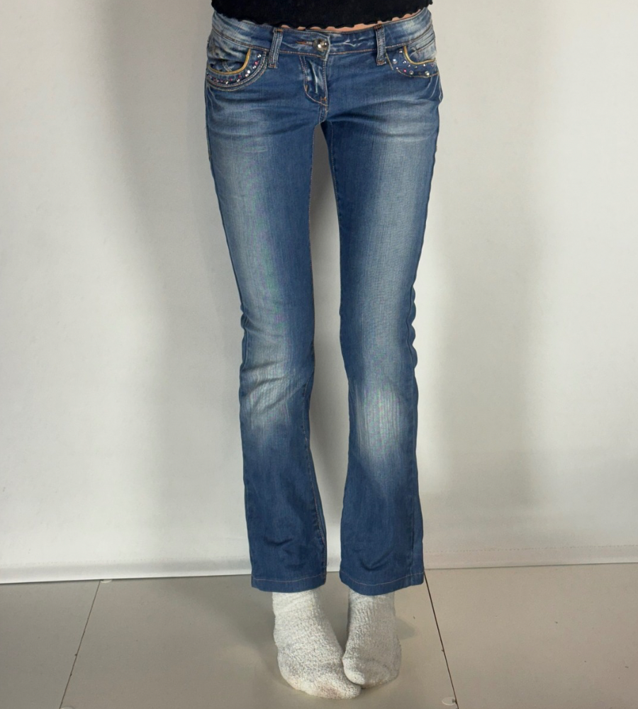 Lågmidjade jeans–stl: XS