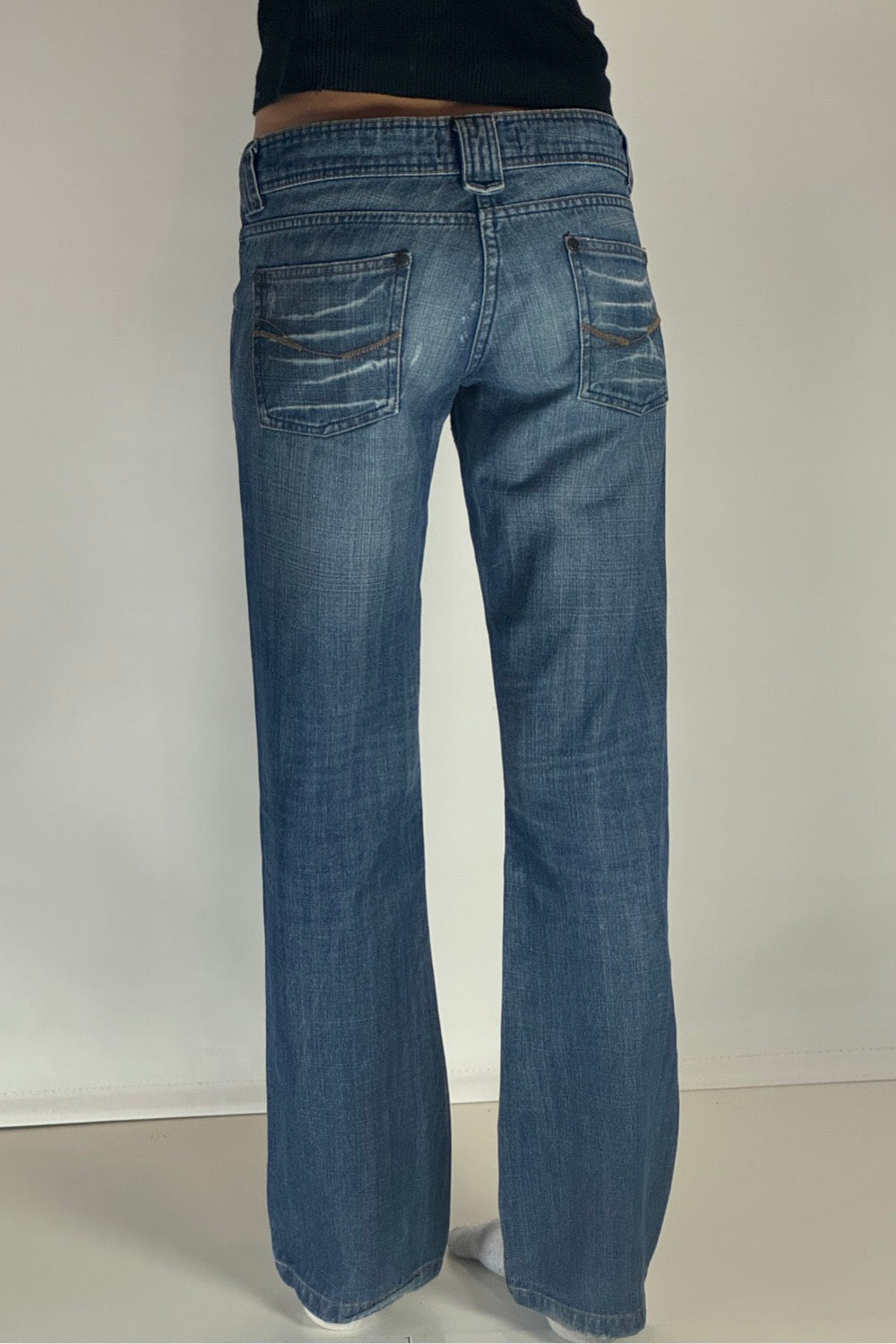 Lågmidjade jeans–stl: S