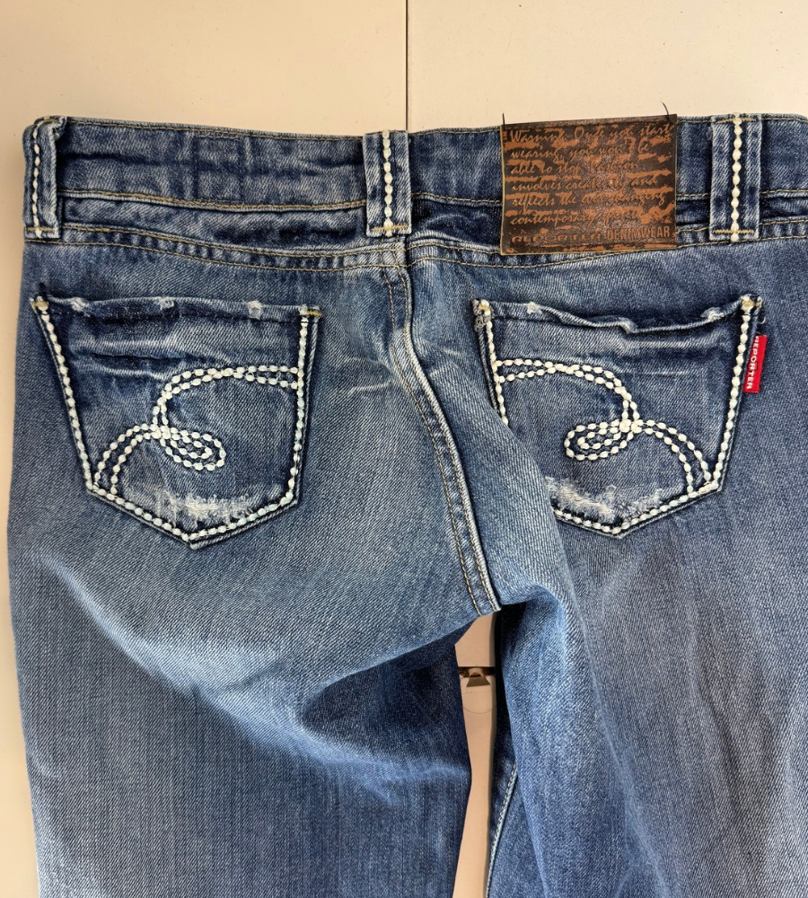 Lågmidjade jeans–stl: XS