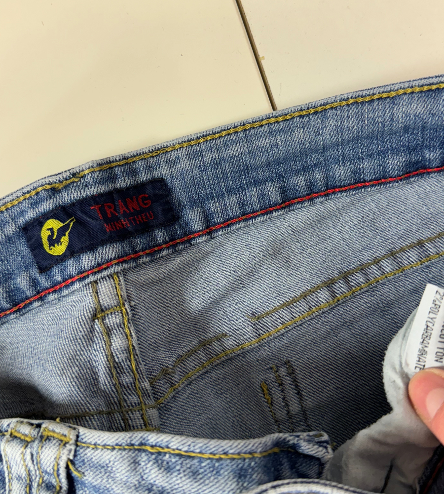 Lågmidjade jeans–stl: S