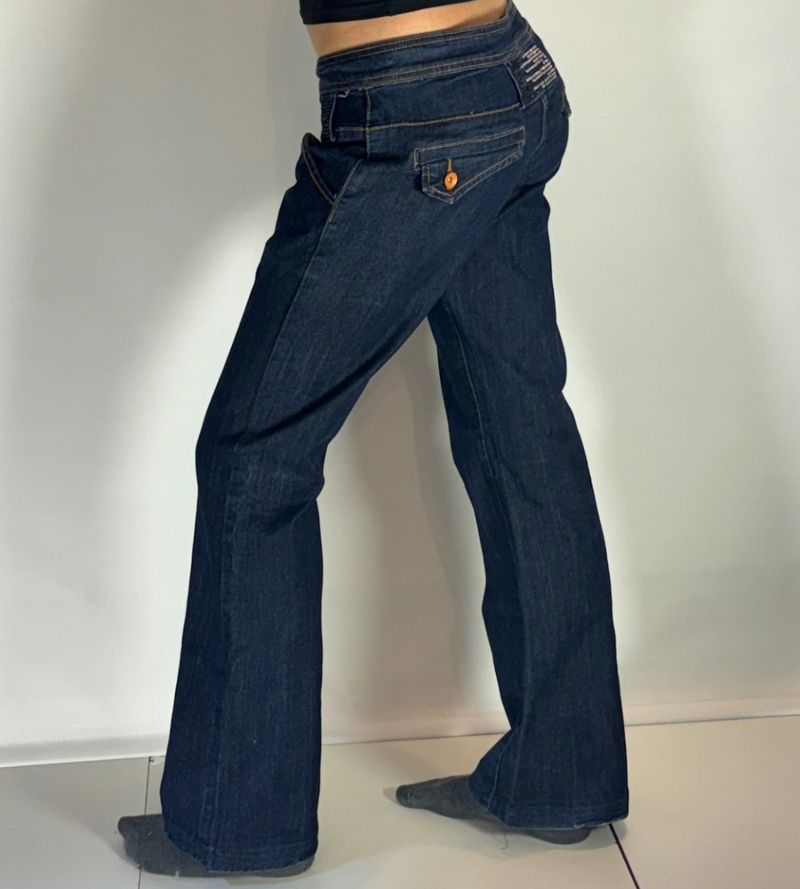 Lågmidjade jeans–stl: S/M