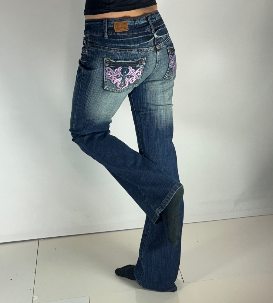 Lågmidjade jeans–stl: XS