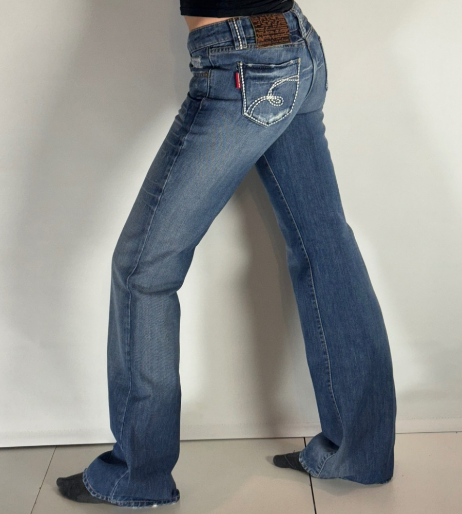 Lågmidjade jeans–stl: XS