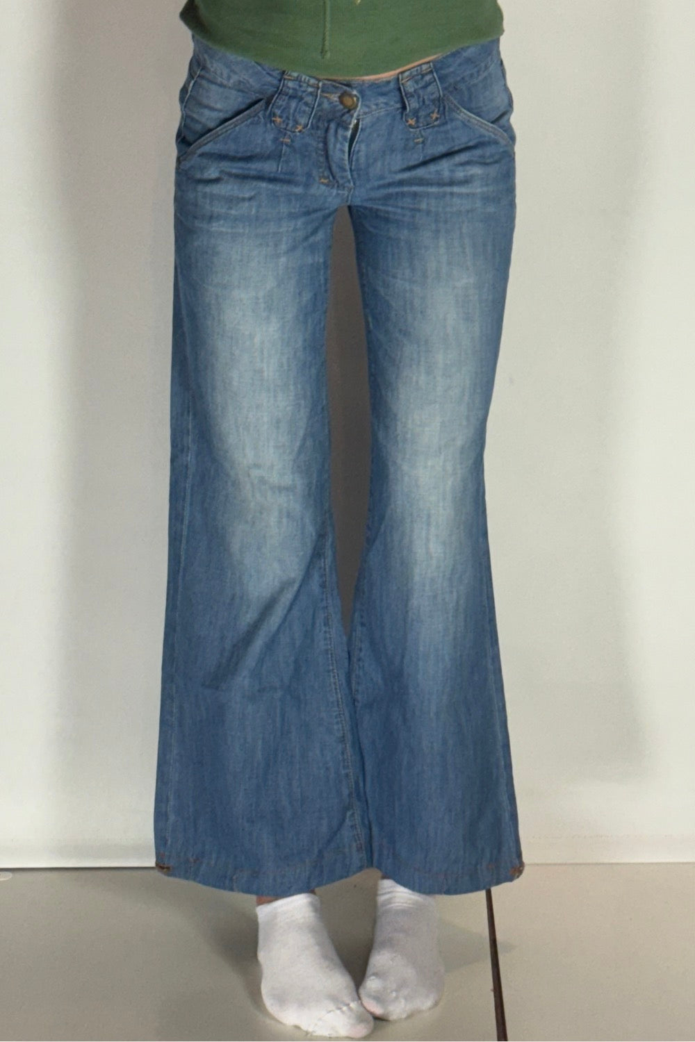 Lågmidjade jeans–stl: XS