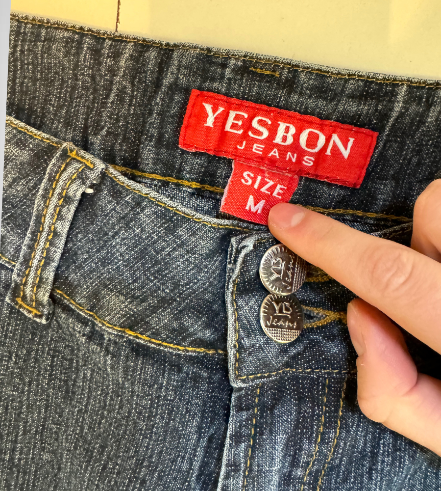 Lågmidjade jeans–stl: S