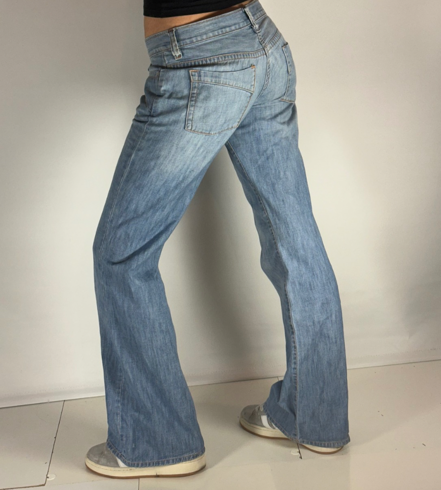 Lågmidjade jeans–stl: S