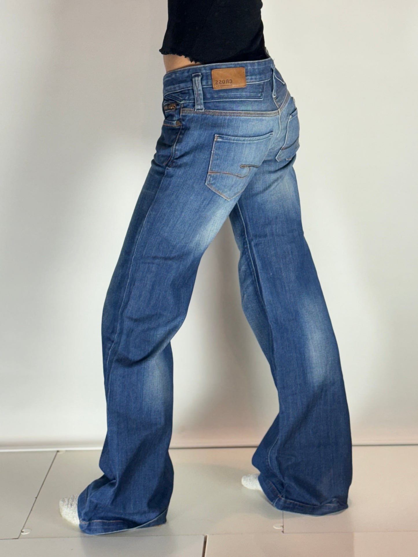Lågmidjade jeans–stl: S