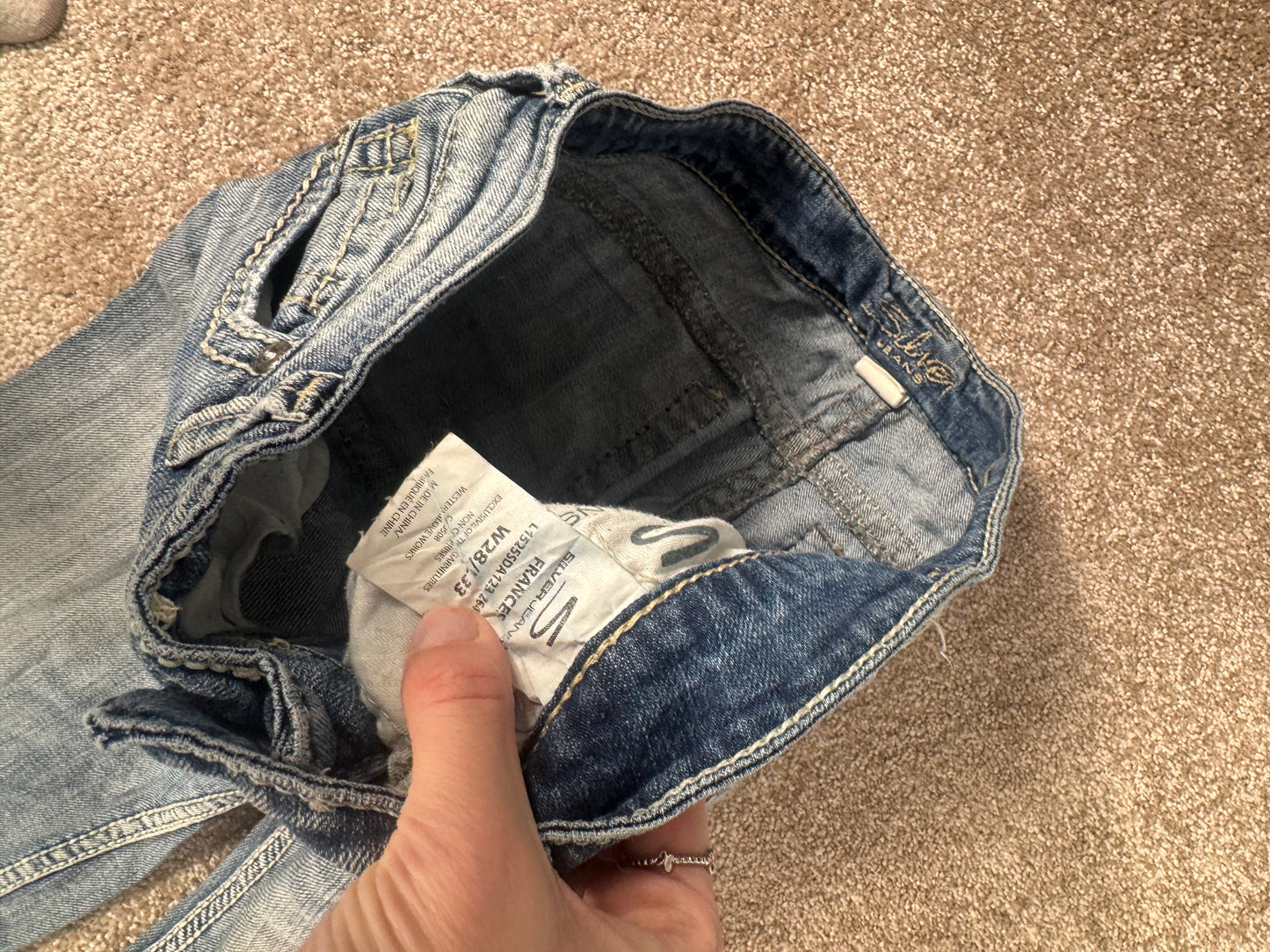 Lavtaljede jeans str: S