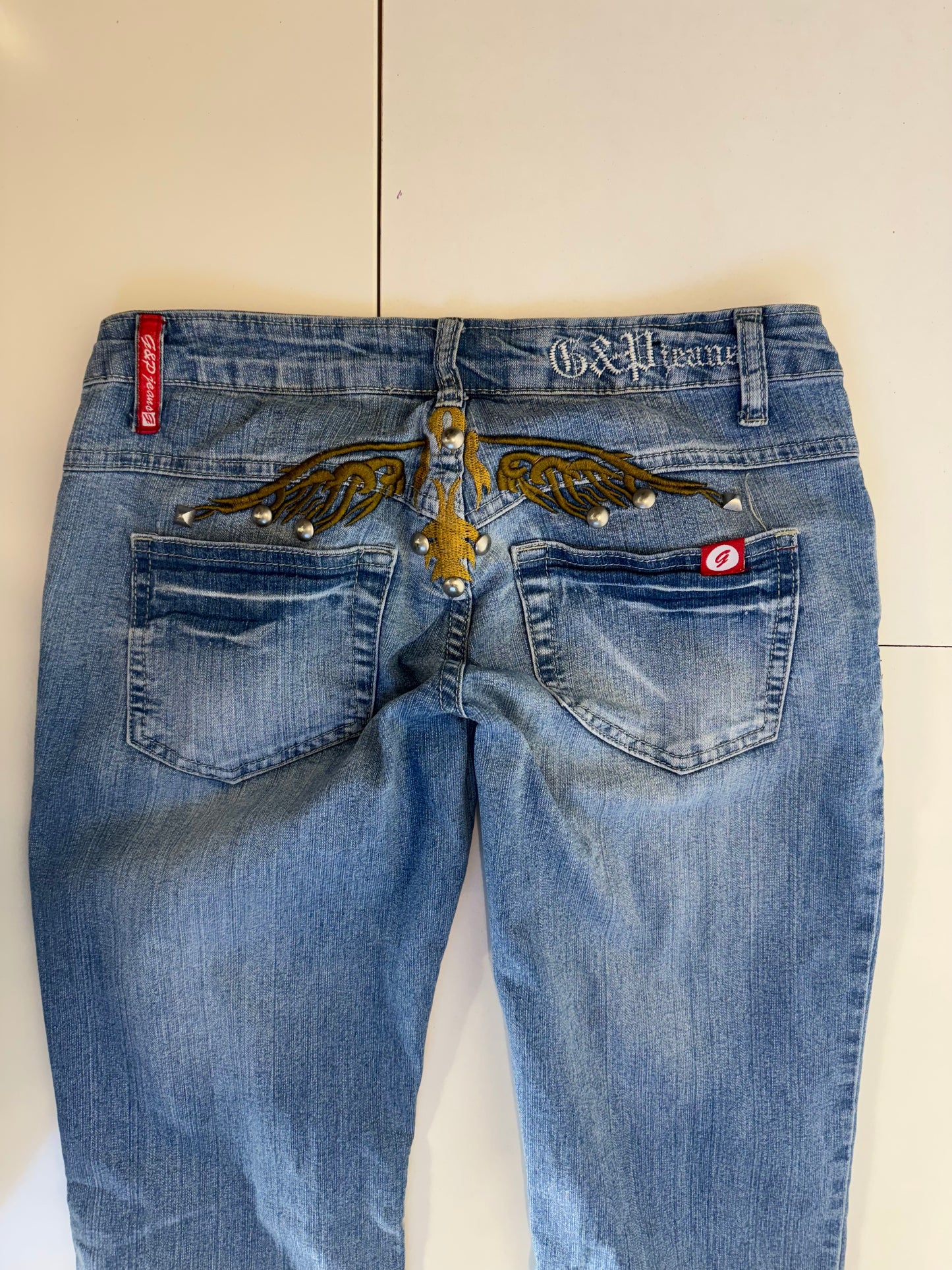 Lågmidjade jeans–stl: XS