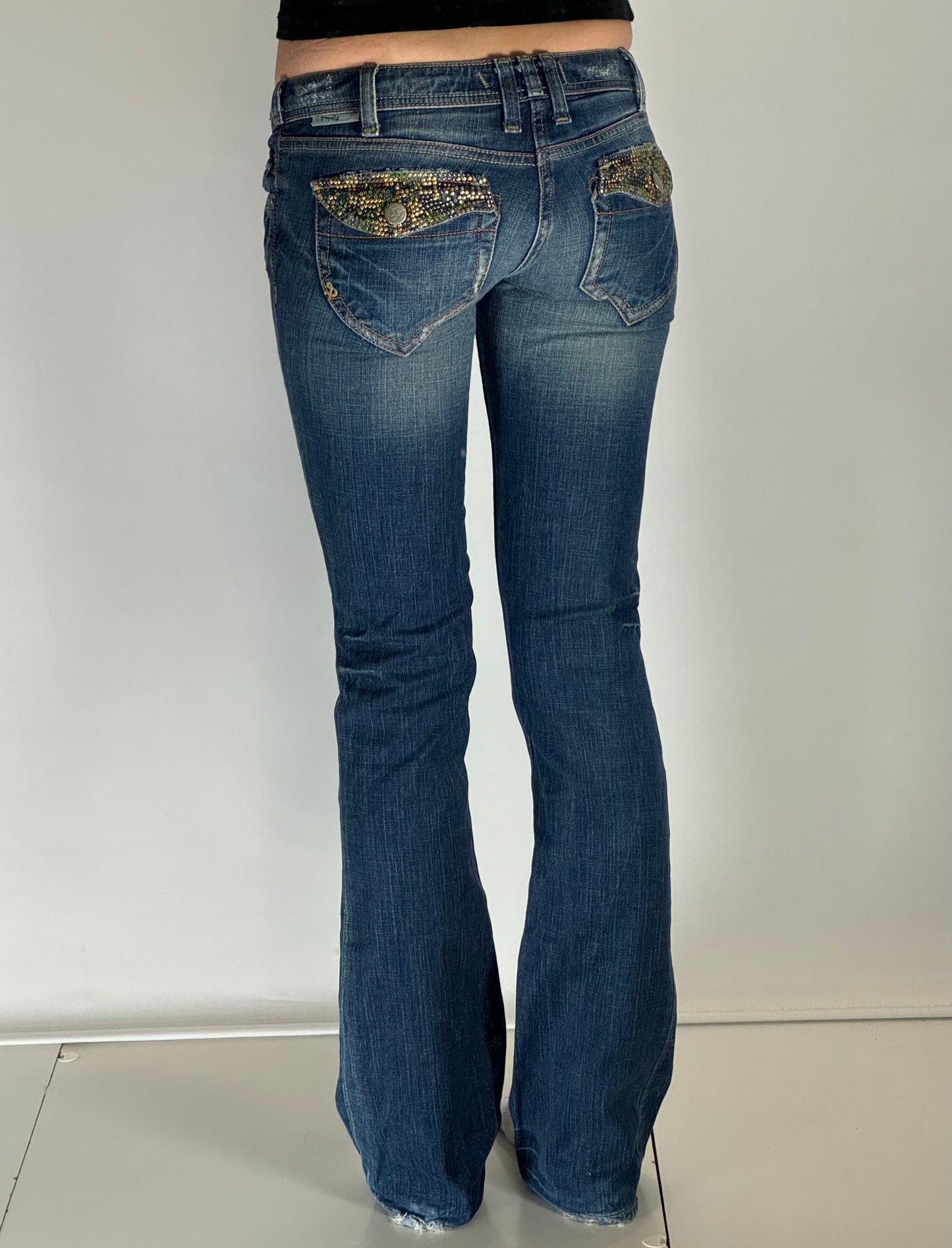 Lågmidjade jeans-stl: XS