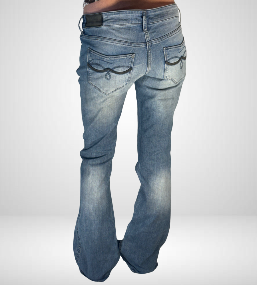 Lågmidjade jeans–stl: S/M