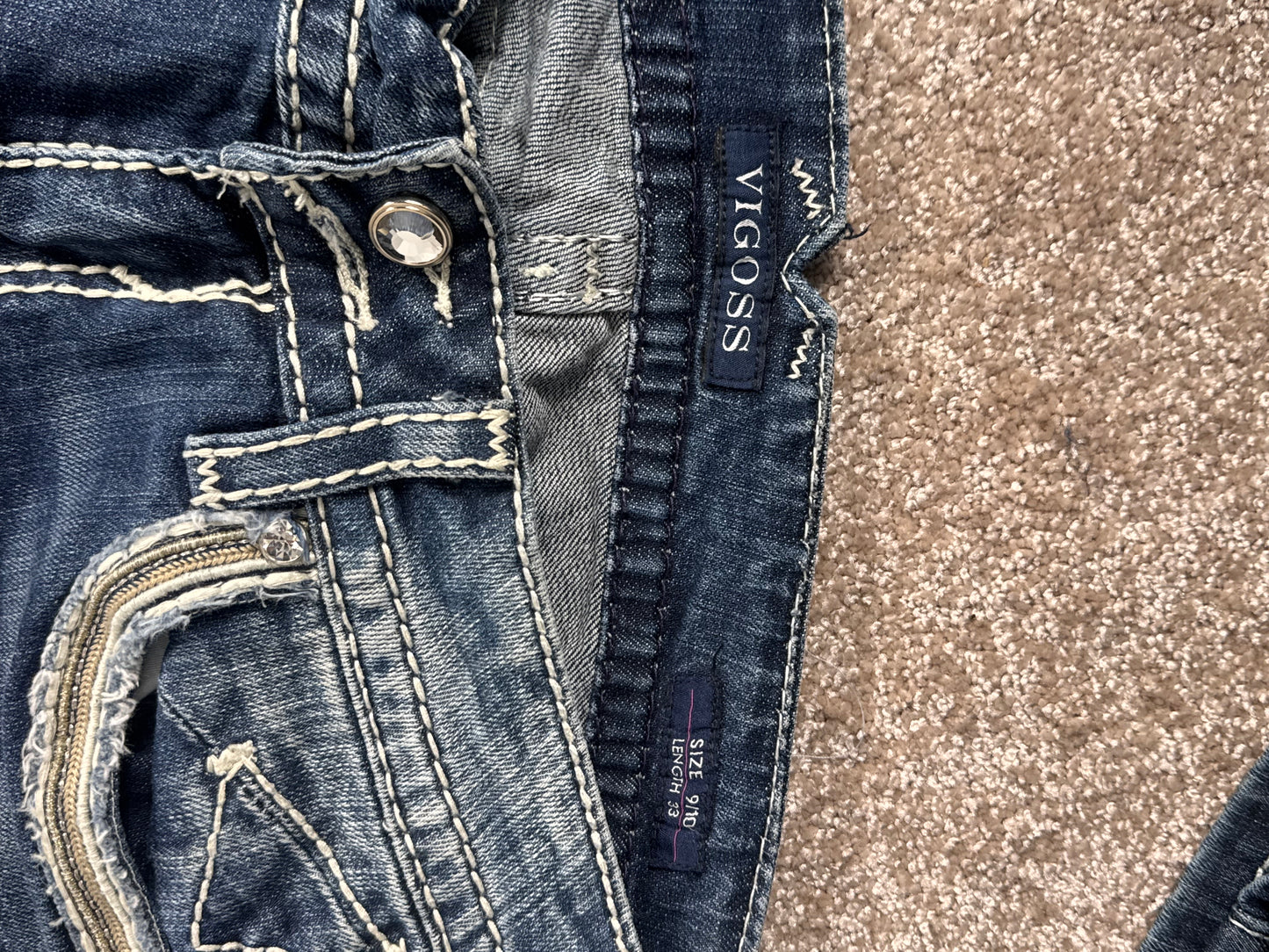 Lavtaljede jeans str: S