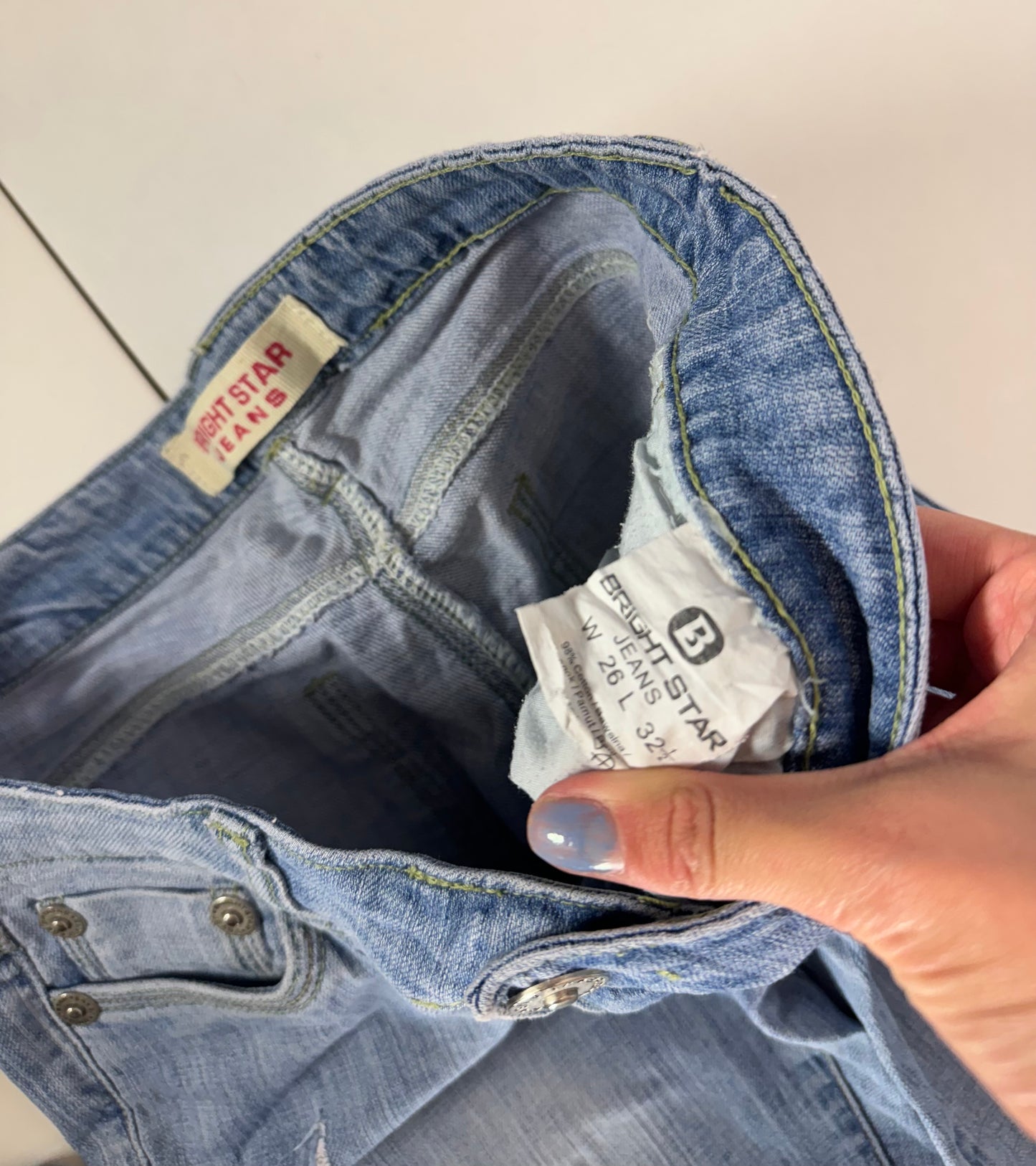 Lågmidjade jeans–stl: S