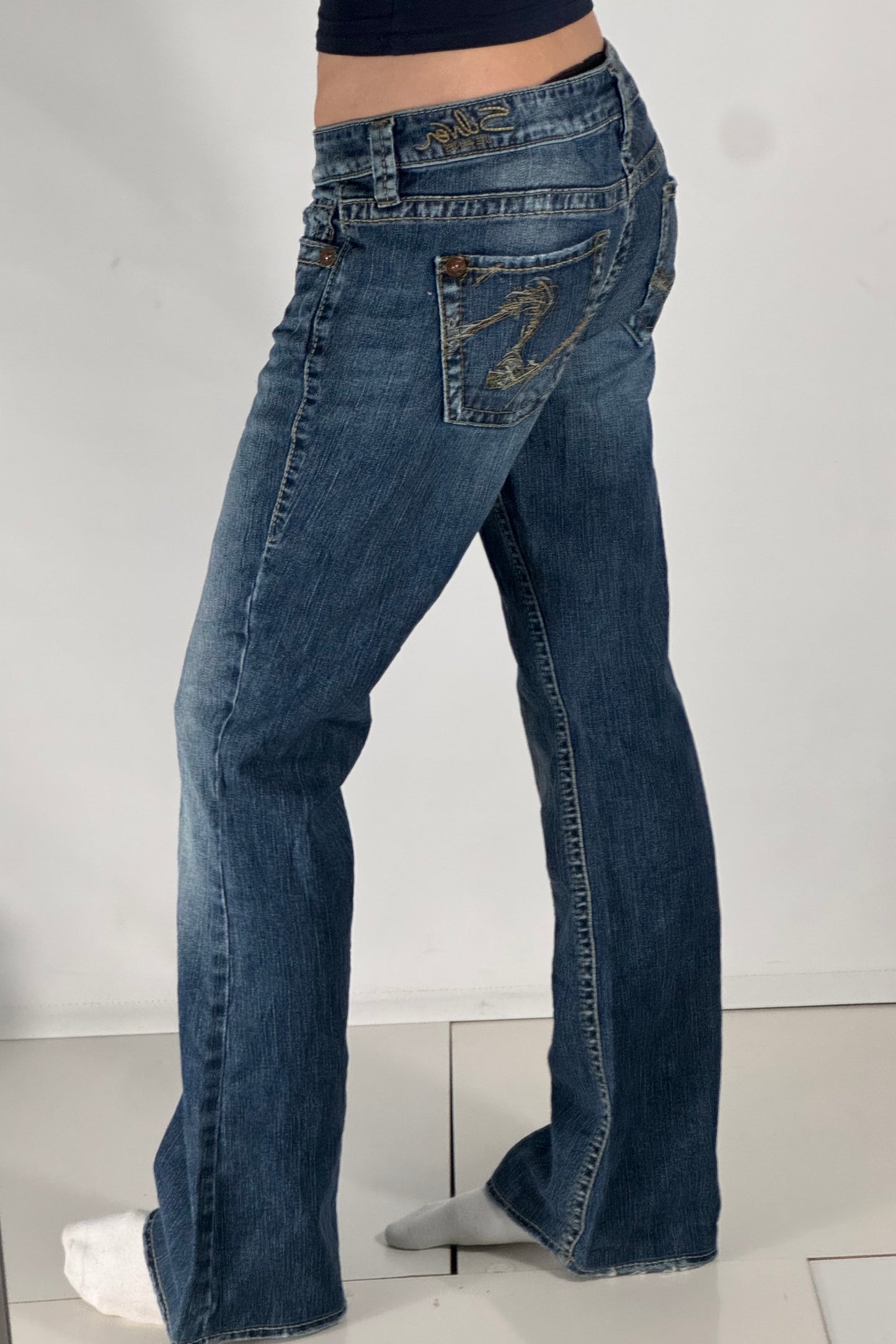 Lågmidjade jeans stl: S
