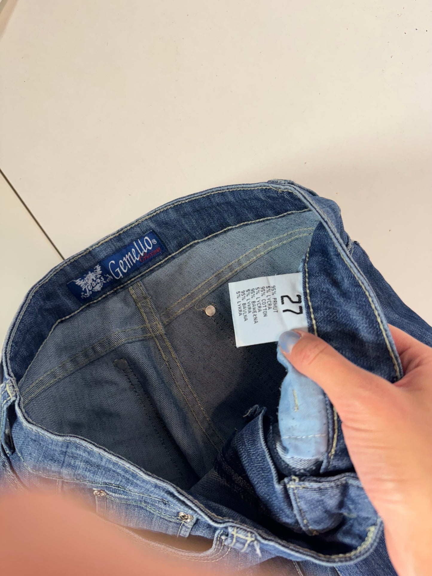Lågmidjade jeans–stl: XS