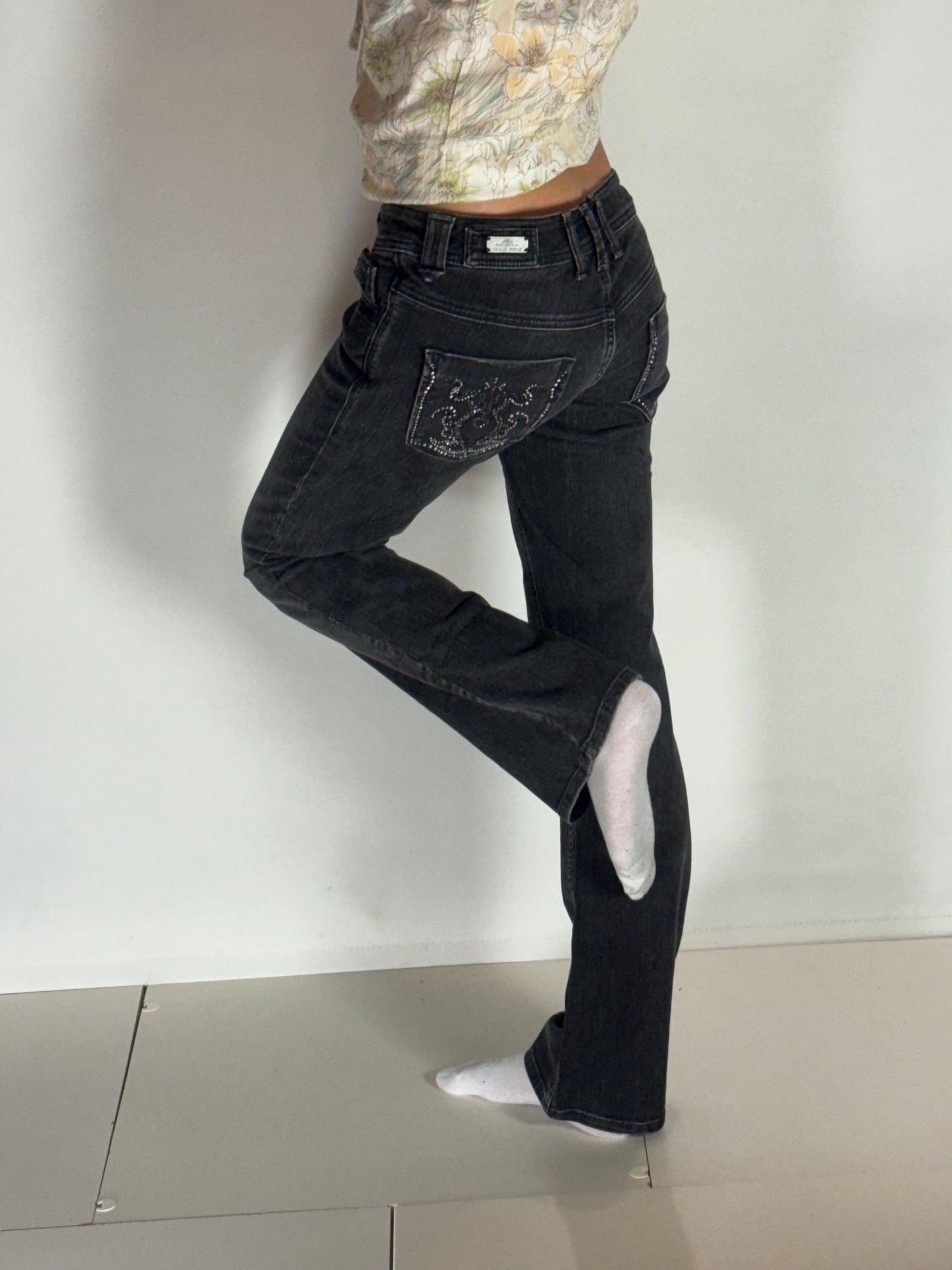 Lågmidjade jeans–stl: S